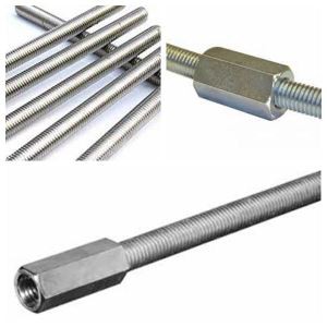 Gjengede stangheksekoblinger av metallrørbeslag med sinkbelagt stål